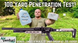 Can a Budget PCP Penetrate at 100 yards?! Air Venturi ALPHA 100 Yard Penetration Test!
